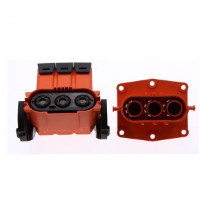 Nouveaux véhicules d\'énergie Connecteur de courant élevé 200A Connecteur de poignée de bouche de coude à 3 broches