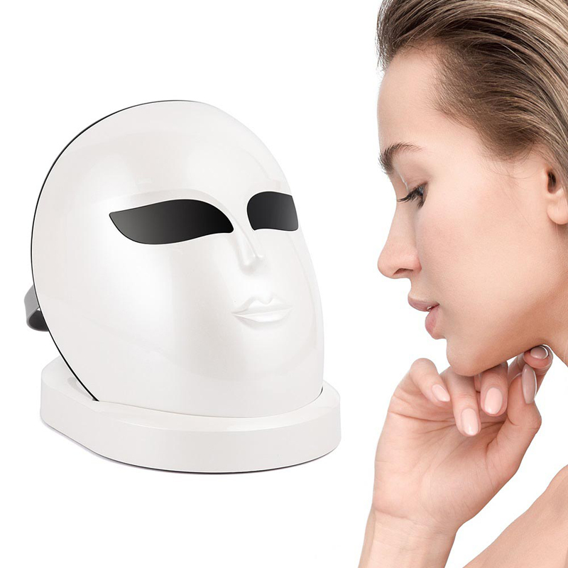 Face LED Mâsk Lighthérapie 7 Color Skin Retheunation Thérapie LED Photon Mâsk Light Facial Skin Soins anti-vieillissement cutané Resserrer les rides de tonification Mâsk (pour le visage du visage&Neck).