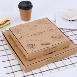 7/9/12 pouces China Rectangle Pizza Box, boîte personnalisée biodégradable pour pizza