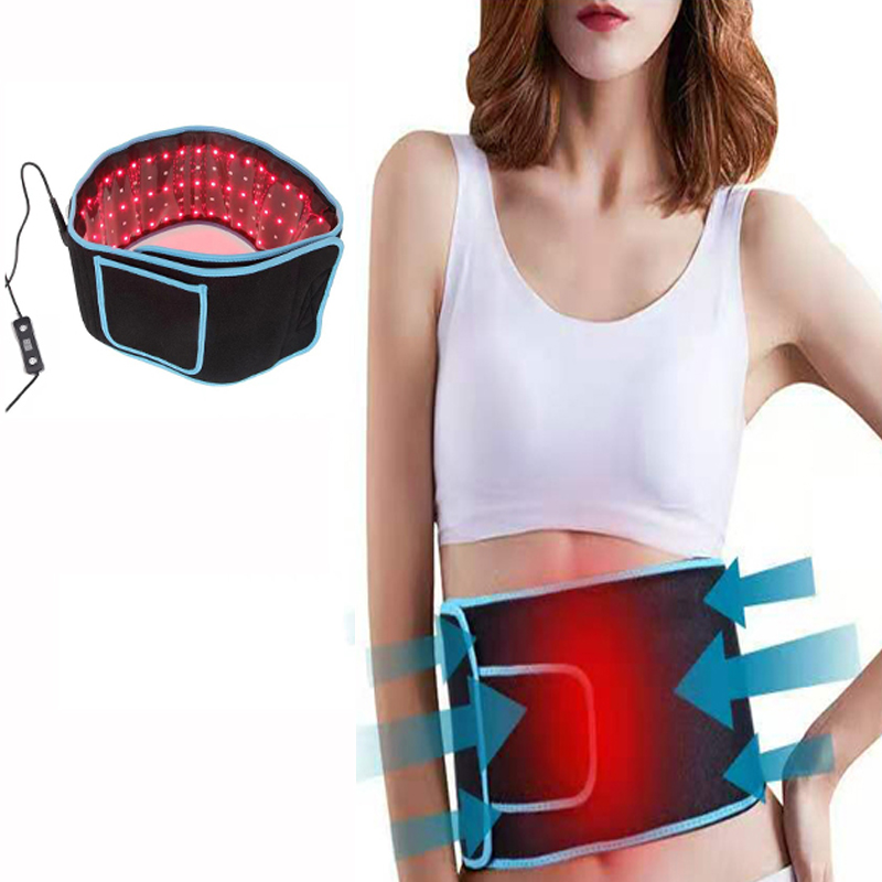 Nouveaux dispositifs de courroie de lumière rouge LED pour corps flexible flexible en rouge foncé portable 660nm et proche du coussin infrarouge 850nm avec minuterie pour le corps arrière du corps, soulagement de la douleur, articulations des épaules arrière, taille