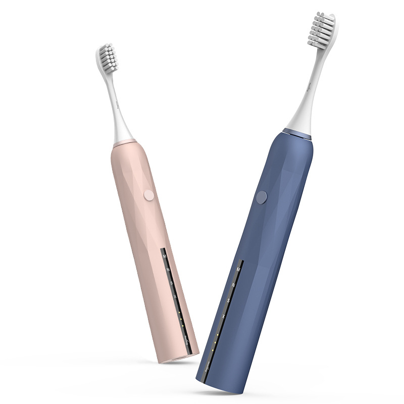 Brosse à dents électrique de blanchiment professionnel 3D, brosses à dents électriques rechargeables pour adultes et enfants, minuterie intelligente intégrée,nettoyage des brosses à dents imperméables, bouffée de rose blanc