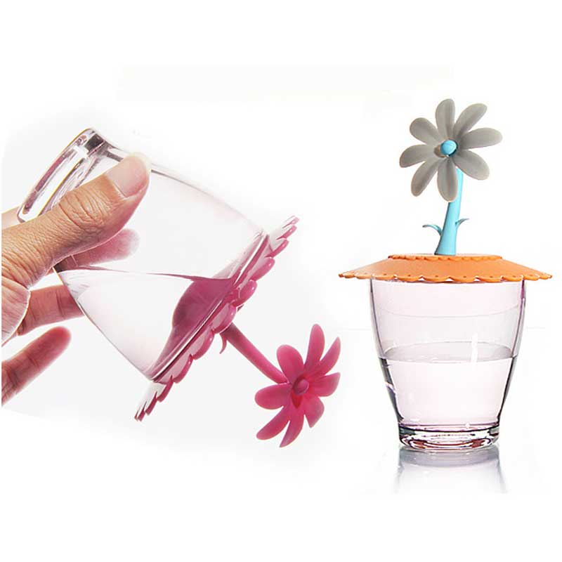 Couvercles de tasse de tournesol couvercles couvercles de tasse de silicone