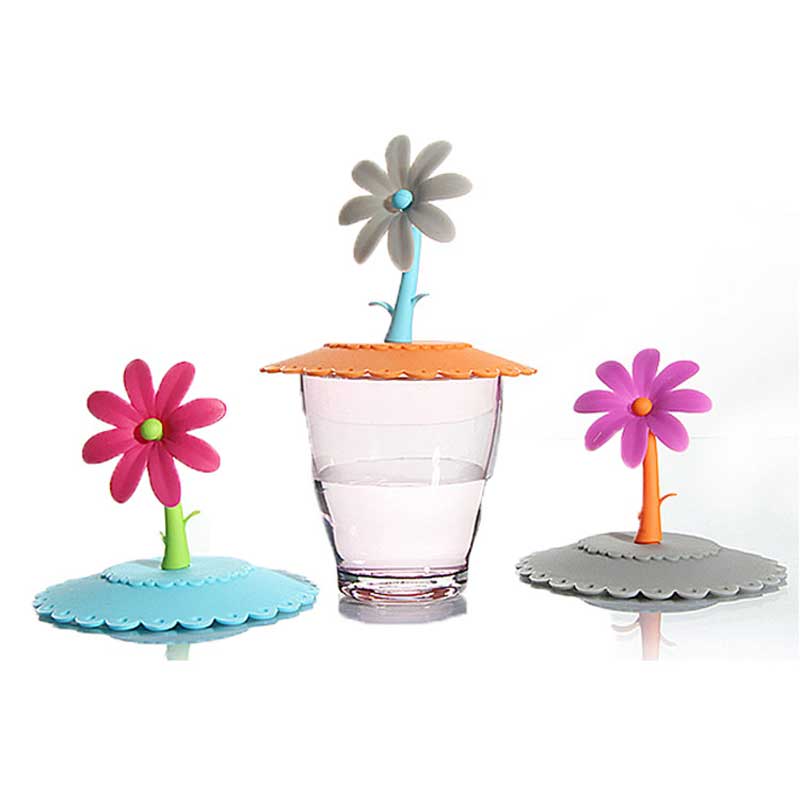Couvercles de tasse de tournesol couvercles couvercles de tasse de silicone