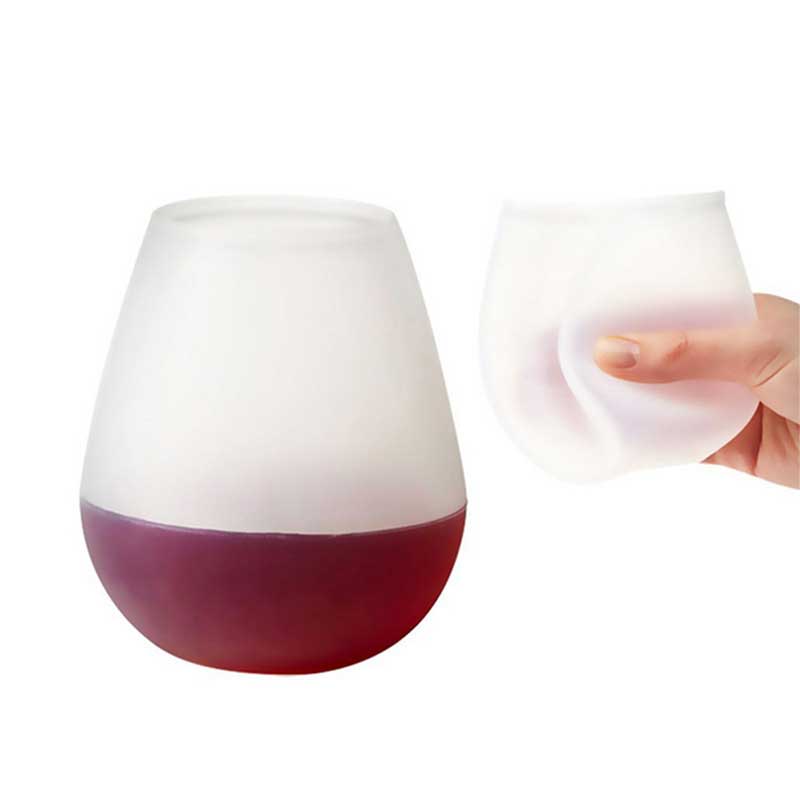 Verres à vin en silicone en plein air tasses de silicone incassable pour pique-nique