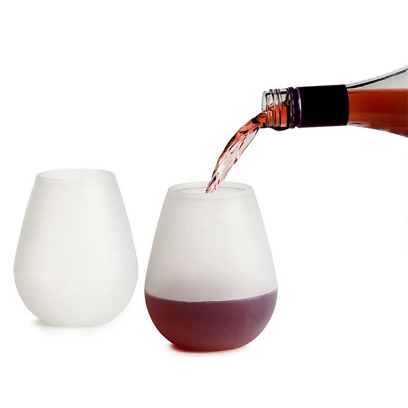 Verres à vin en silicone en plein air tasses de silicone incassable pour pique-nique