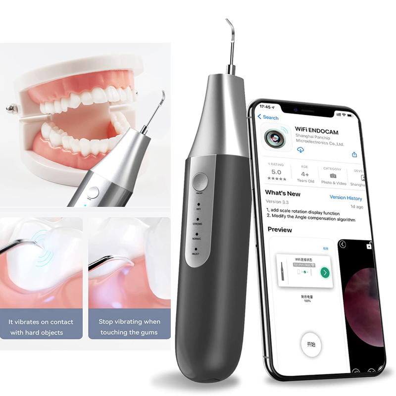 Nettoyer de dents à ultrasons visibles lienable - Remoteur de plaque dentaire dentaire adulte - application pour iPhone et Android