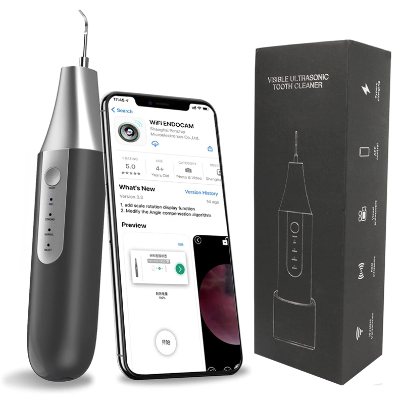Nettoyer de dents à ultrasons visibles lienable - Remoteur de plaque dentaire dentaire adulte - application pour iPhone et Android