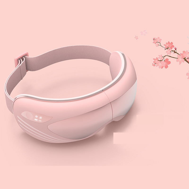 Nouveau design 4d Visual Electric chauffé à la pression d'air Masseur oculaire, Mini Portable Intelligent Pression oculaire Migraine Migraines Smart Eye Mask VIBLATION VIBRATION HOT COMPRESS