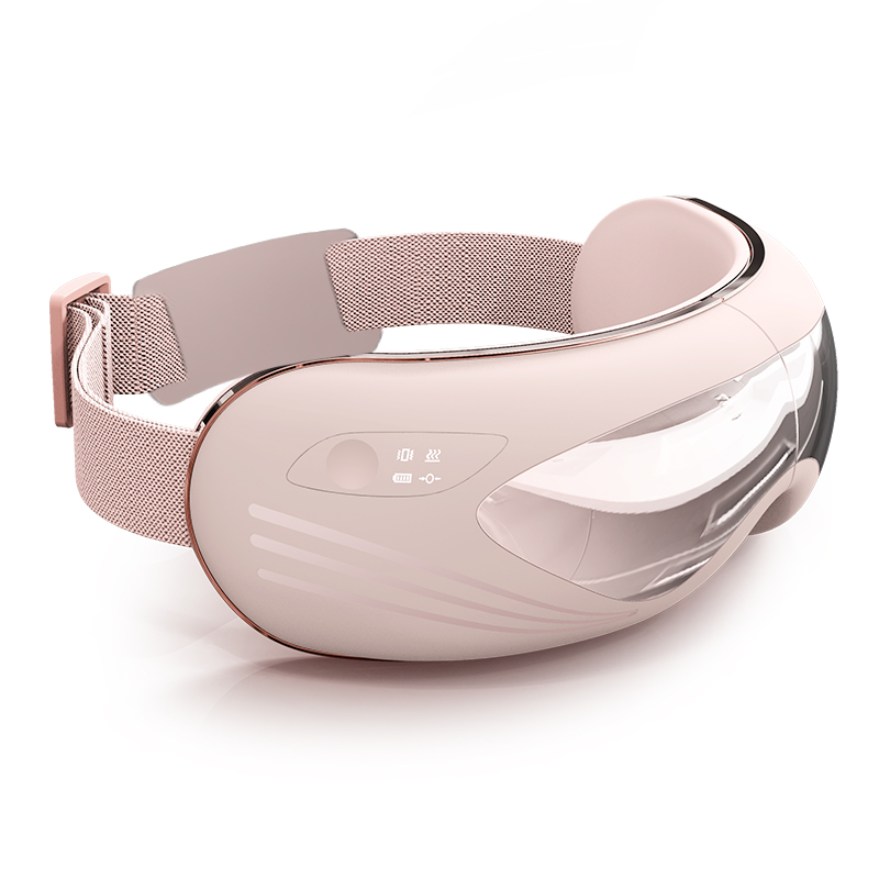 Nouveau design 4d Visual Electric chauffé à la pression d'air Masseur oculaire, Mini Portable Intelligent Pression oculaire Migraine Migraines Smart Eye Mask VIBLATION VIBRATION HOT COMPRESS