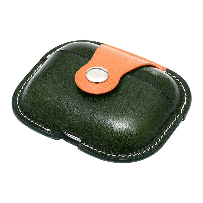 NOUVEAU Étui de protection Apple AirPods Pro2, Coullon de couleur vert militaire Assortiment Cas de protection intégrée, boîtier de casque Bluetooth Case de cuir résistant aux accidents