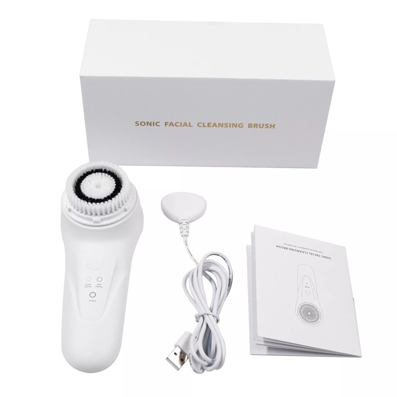 Electric Acoustic Facial Nettoying Brush Face Scurpor: Electric Exfoliant Spin Scurbber IPX7 Silicone Silicone Nettoyage de peau USB Système de rotation de rotation rechargeable Système d'acné proactif