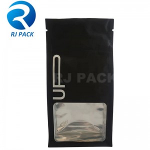 Pouche à fond plat résistant aux enfants avec fenêtre