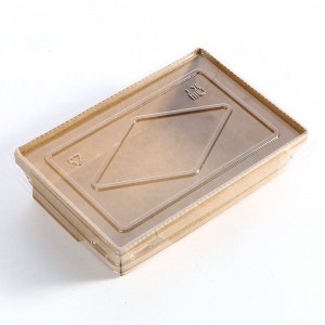 Eco amical sur mesure en gros Salade pliante biodégradable Boîte à lunch Kraft