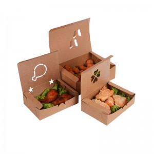 En gros de qualité alimentaire à retenir le papier kraft jetable emballage alimentaire portable à biodégradable rapide