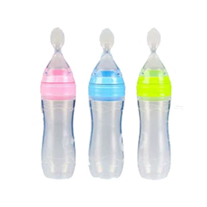 100% de qualité alimentaire Silicone cuillère presser de riz pâte de riz bébé biberon silicone bébé enfants alimentant la folie de la folie