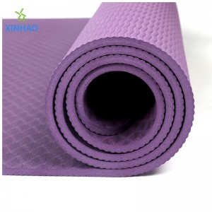 Épaisseur de tapis de yoga en gros (4/6/8mm) Mat d\'exercice de fitness MAT respectueux de l\'environnement sans glissement TPE TPE Mat de yoga haute densité, adapté au yoga domestique, à l\'exercice, au Pilates.