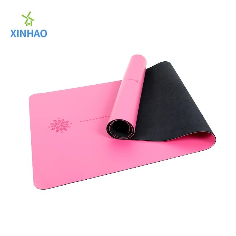 Mat de yoga en caoutchouc Pu Imprimé ou Asana PU en gros en gros, Soutenez le logo et le motif personnalisés, le tapis de yoga en caoutchouc PUnaturelnon glissant respectueux de l'environnement