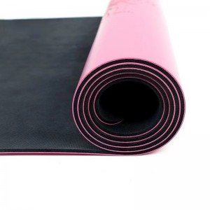 Mat de yoga en caoutchouc Pu Imprimé ou Asana PU en gros en gros, Soutenez le logo et le motif personnalisés, le tapis de yoga en caoutchouc PUnaturelnon glissant respectueux de l\'environnement