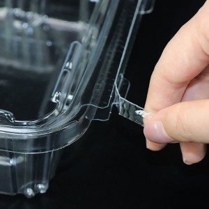 8/16/24/32/46/64/128 oz saboter conteneur évident, boîte d\'emballage résistant à la sabot pour la salade fraîche desnoix de fruits d\'herbe