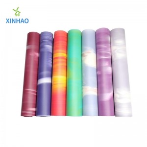 Couleur de dégradé Natural Pu Rubber Yoga Mat en gros, Couleur de gradient Protection environnementale Sports sans glissement et tapis de fitness