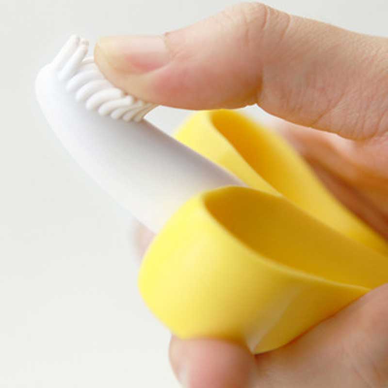 Banana bébé teether silicone Baby Brosse bébé mini brosse à dents brosse à dents et jouet