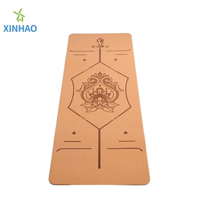 Amazon Mat de yoga Cork TPE Cork TPE à la vente la mieux en vente en gros, 4mm/5mm/6mm/8mm TPE Mat de yoganon glissant en liège, prise en charge du logo personnalisé ou de l'impression