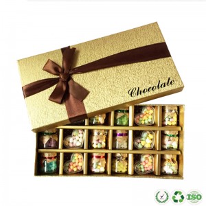 Emballage de boîte cadeau en papier chocolat personnalisé