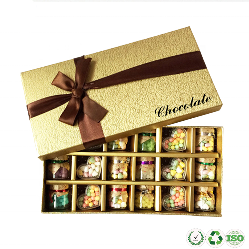 Emballage de boîte cadeau en papier chocolat personnalisé