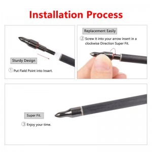 Elongarrow 150002 100 grain de tir à l\'arc à l\'arc pour les flèches de carbone