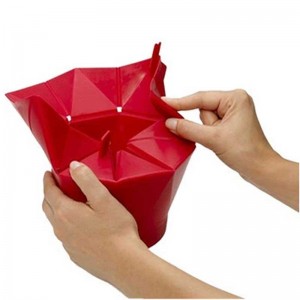 Outils de cuisine à domicile bricolage pliants en silicone pop-corn popper bol alimentaire silicone facile ànettoyer bol