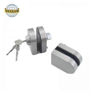 Verre sans cadre commercial à verre double swing coulissant avec des clés