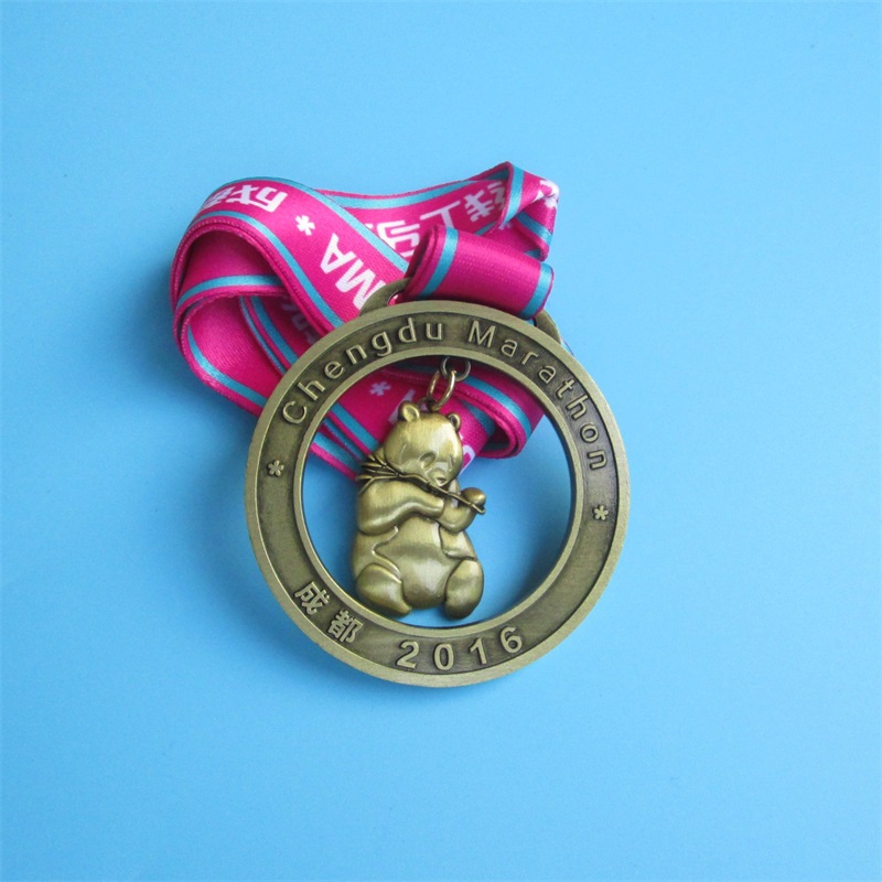 Médailles de métal de cintre 3D Prix de médaille d'animaux de sport personnalisé