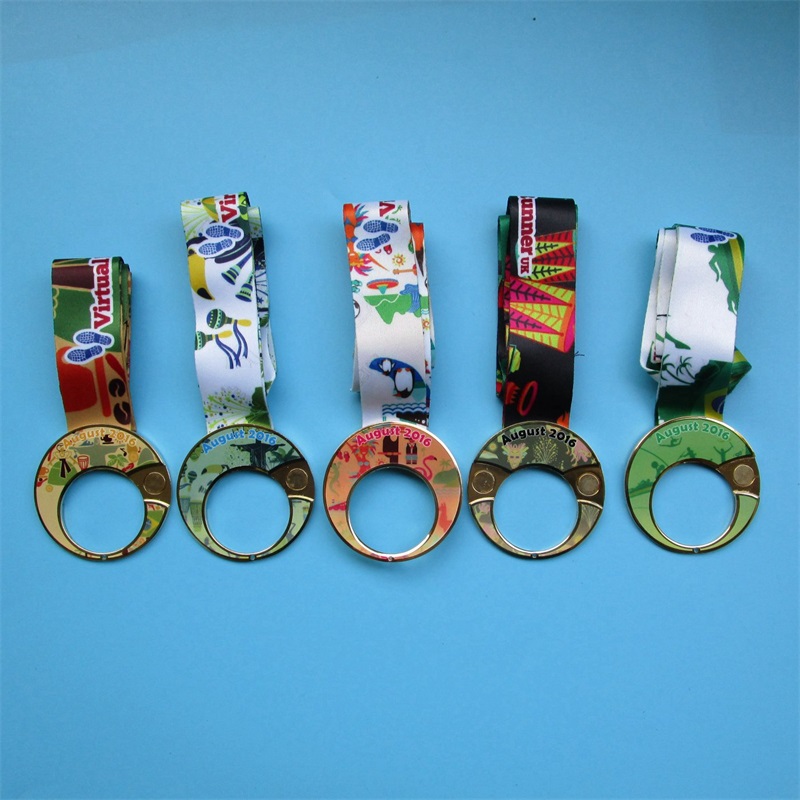 Médaille du cou de ruban conception personnalisée Impression de métal combinaison médailles souvenir