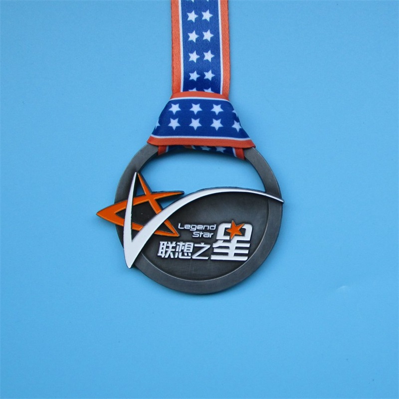 Médaille de finition médaille en métal creux émaillé doux