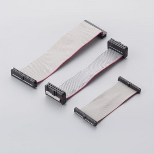 2.54 Pitch FC-6/8/10/14/16/20/40/50 broche Simple Ox Horn avec IDC Espacement Perces Câble de données d\'extension du ruban plat avec bord rouge