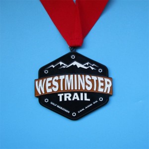 Médailles de métal sur le marathon personnalisé