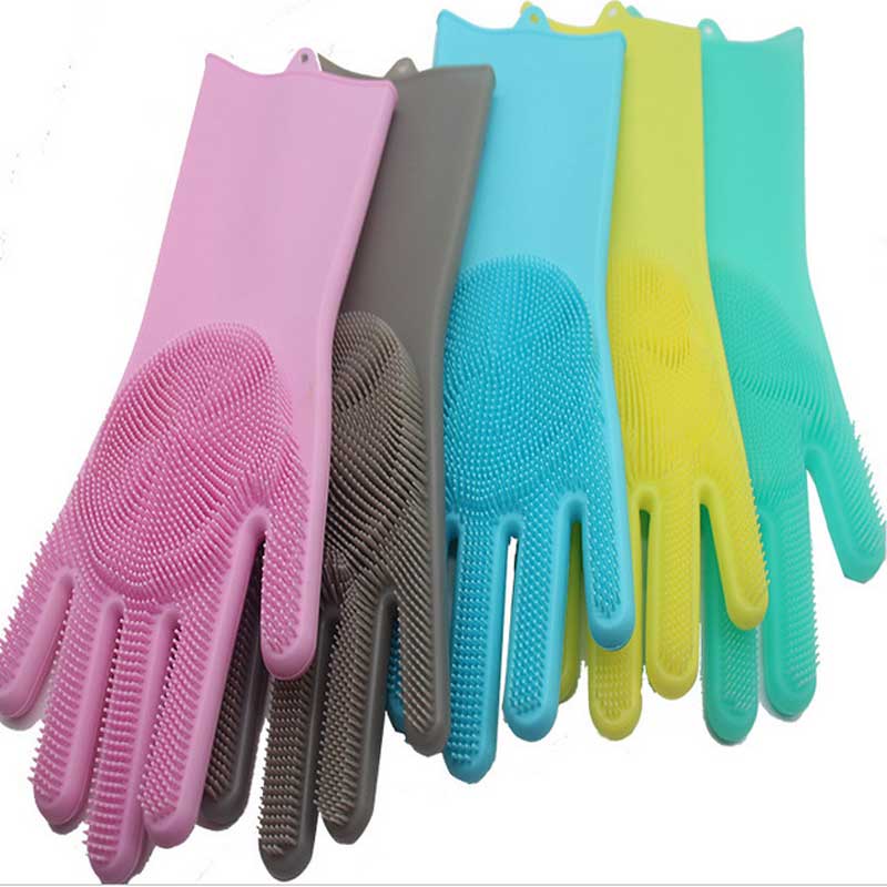 Gants denettoyage de cuisine gants domestiques gants de lave-glace en caoutchouc pour laver la vaisselle du gant de silicone lave-vaisselle,