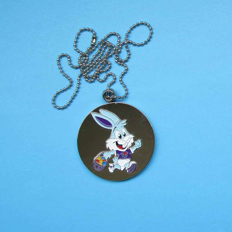 Médailles personnalisées Race pour les enfants Coules de lapin mignons Colliers pour enfants