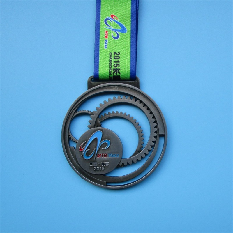Médailles de cyclisme personnalisé de conception creuse Médailles en métal coulé
