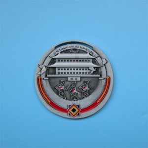 Logo personnalisé Design antique 3D Metal Médaille colorée Médaille Médailles Finistes 2016