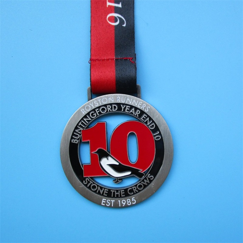 Die Cast Metal Badge 3D Médailles d'activité et médaille d'honneur avec ruban