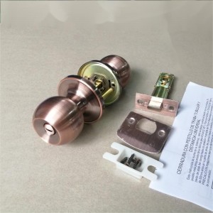 2501 Bouton de porte d\'intimité pour chambre et salle de bain, interruption de porte de balle sans clé - cuivre anticien