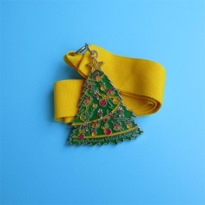 Médaille commémorative de Noël cadeau de vacances en métal de Noël