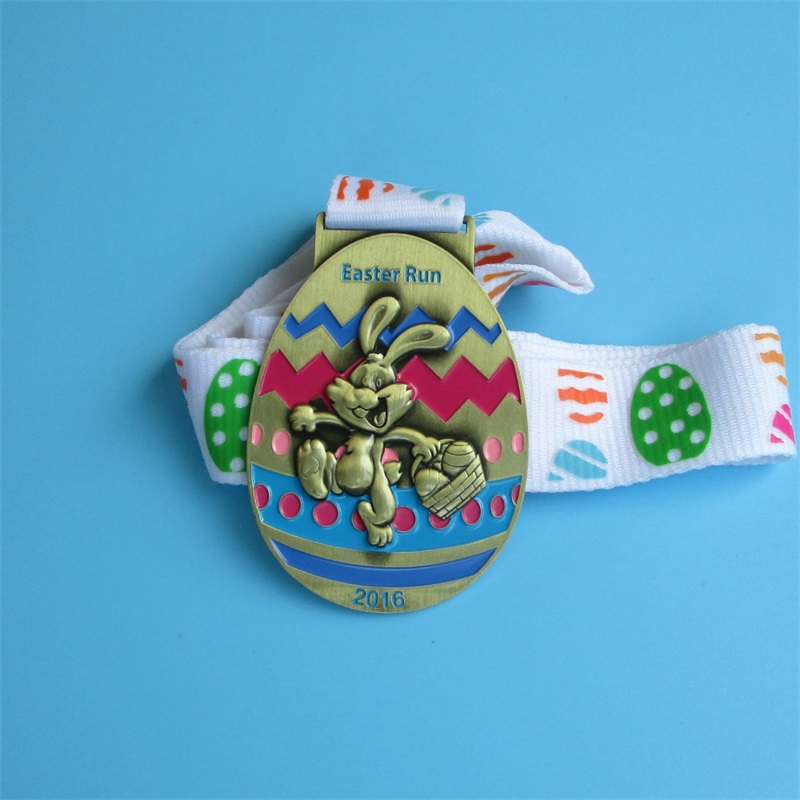 Médailles de métal animal 3D Holiday Running Medlas