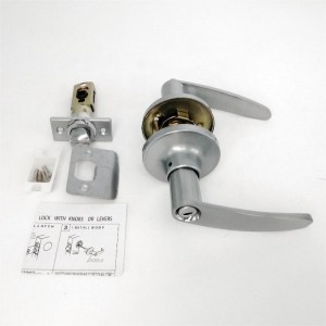 7302 Poignée de porte d\'intimité avec plaque de verrouillage amovible, tout serrure de levier de porte en métal pour chambre et salle de bain