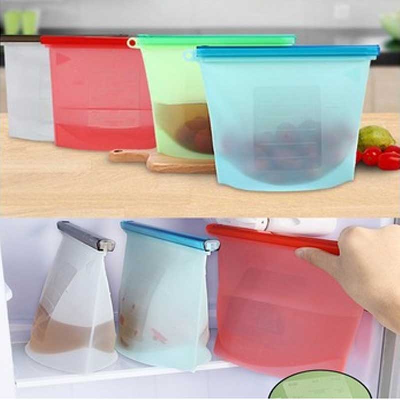 Sac de rangement en silicone de qualité alimentaire de qualité alimentaire pour les aliments pour lanourriture pour leniveau environnement