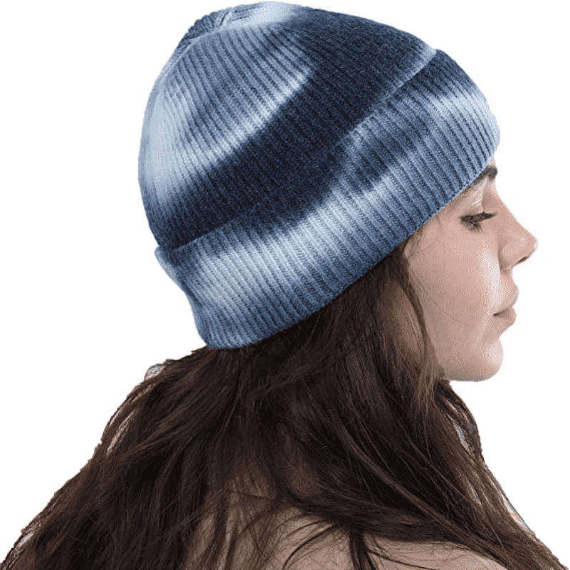 Chapeau en tricot à tie-dye
