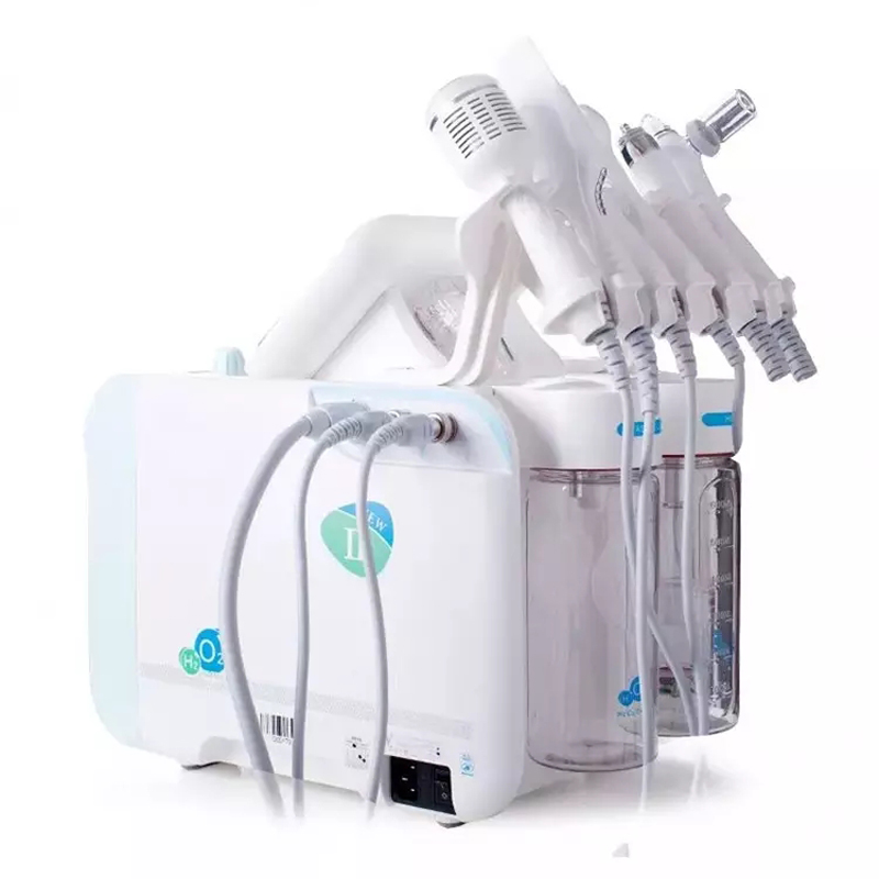 Hydrogène Oxygène facialbeauty Machine 6 en 1 H2O2 Small Bubble Multifile Bubble Facial Hydrating Beauty Profession Refjeu en passoire Small Bubble Device