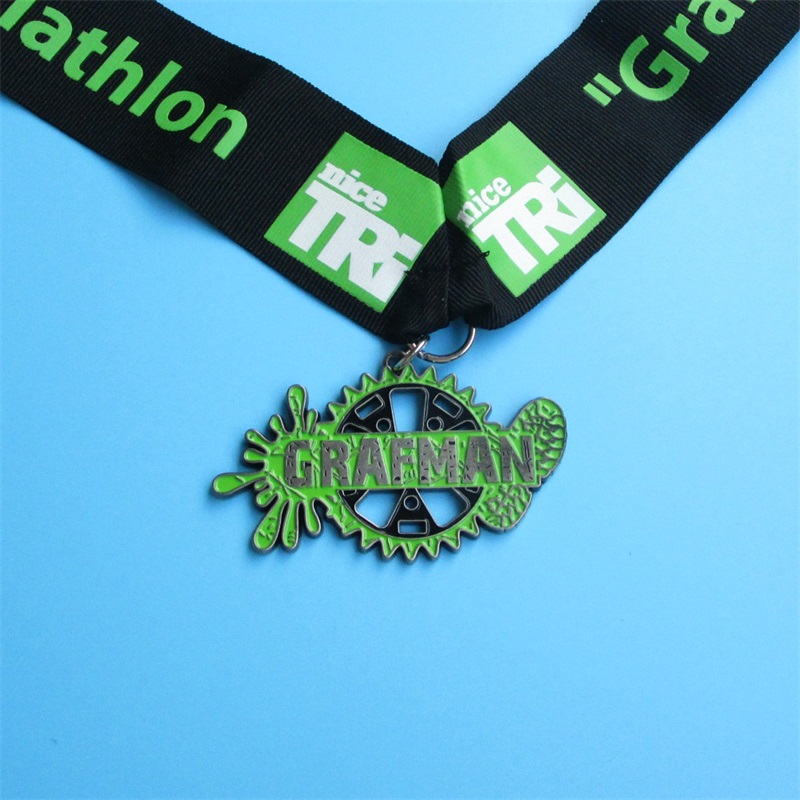 Gear Design Race Award 3D Metal Hanger Médailles d'or Custom Sports Médaille