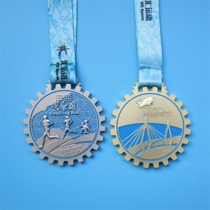 Gear Design Race Award 3D Metal Hanger Médailles d\'or Custom Sports Médaille